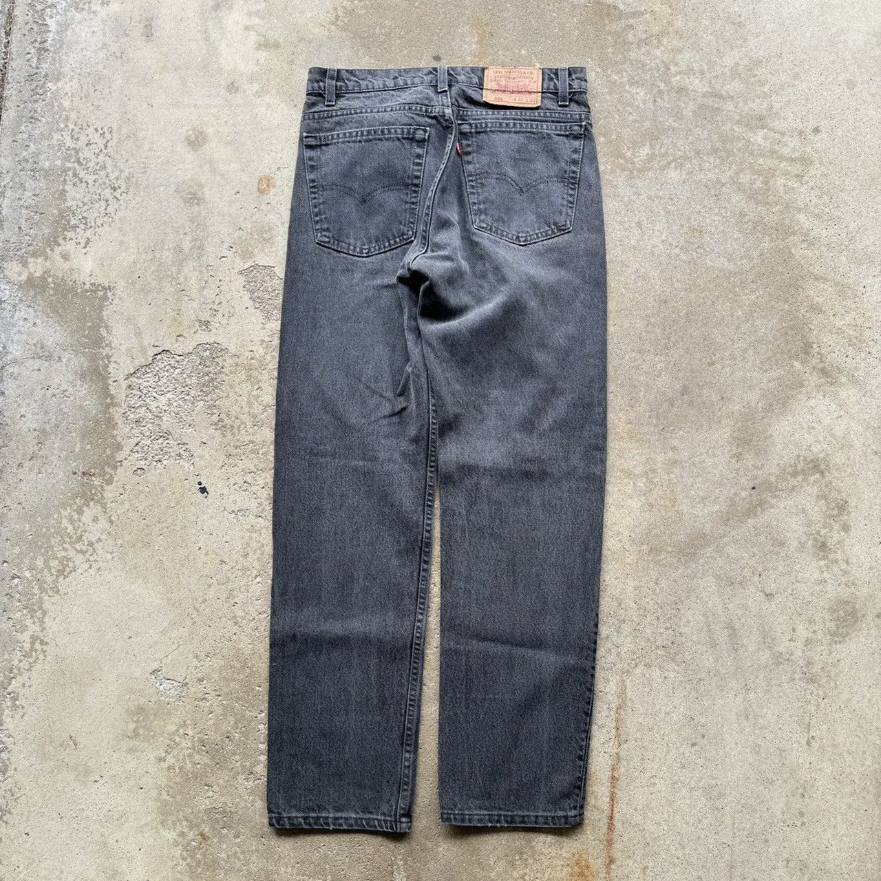 1990s LEVI'S 505 FADED BLACK DENIM JEANS MADE IN USA