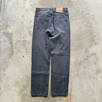 1990s LEVI'S 505 FADED BLACK DENIM JEANS MADE IN USA