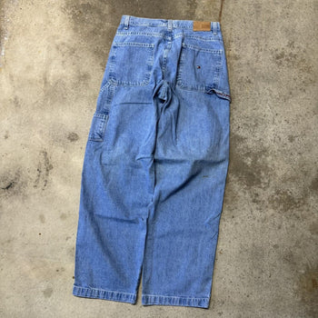 2000S TOMMY HILFIGER FADED BAGGY CARPENTER DENIM JEANS