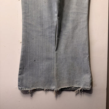 1970s LEVI'S 646 TALON DENIM JEANS THRASHED