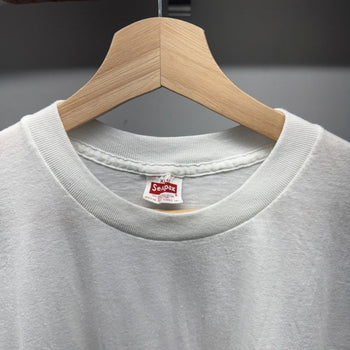 1980s Paper Thin Blank White Single Stitch Tee