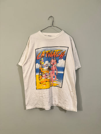 1990s GARFIELD CATWATCH BAYWATCH PARODY TEE