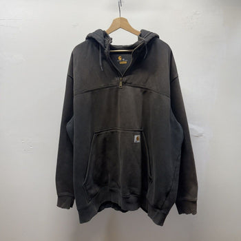 Carhartt Thrashed Faded Distressed Zip Hoodie