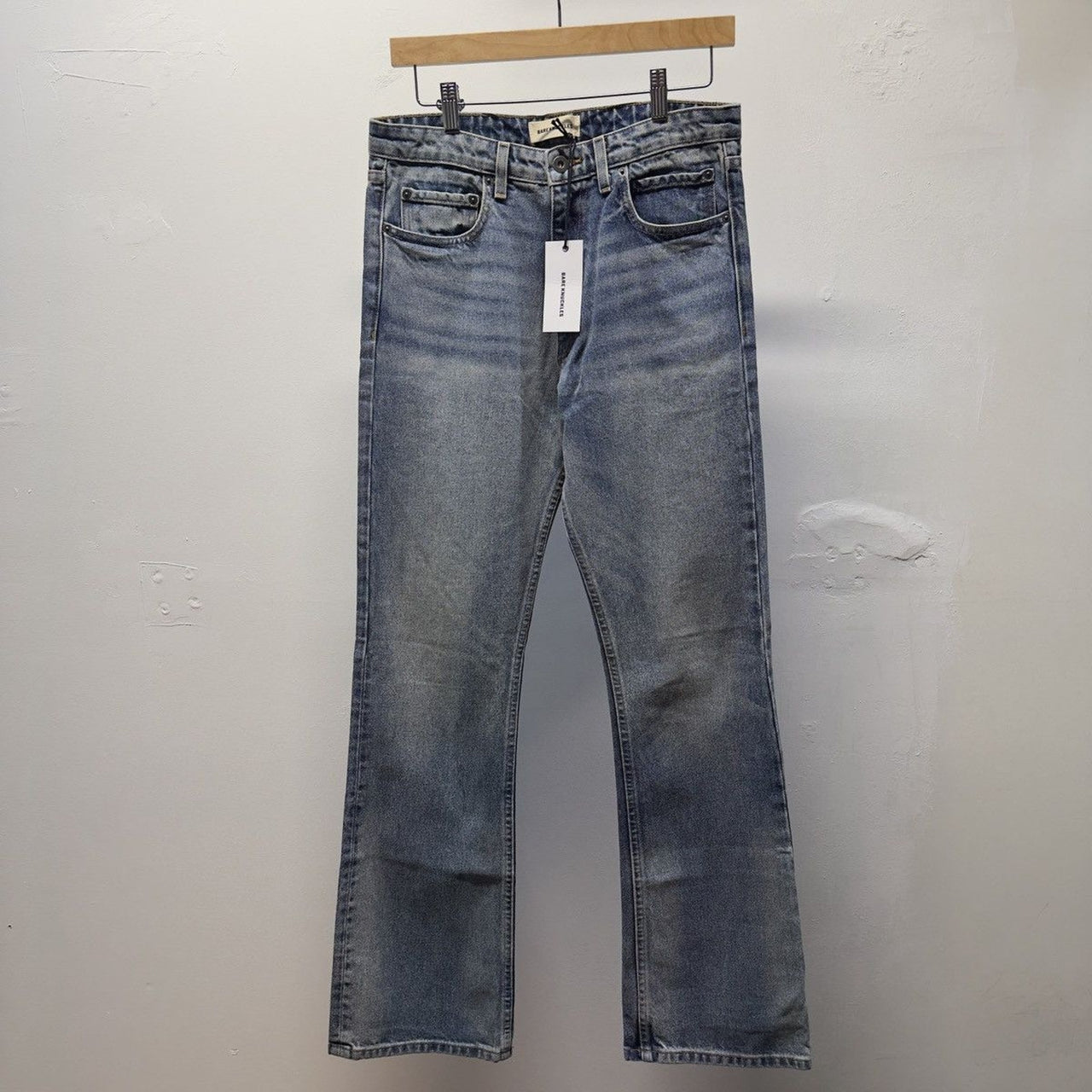 Bare Knuckles Washed Indigo Flared Jeans