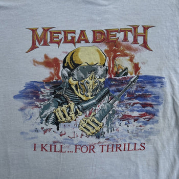 1980s MEGADETH I KILL FOR THRILLS TEE