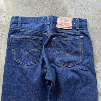 1990s LEVI’S 501 DARK WASH MADE IN USA DENIM JEANS