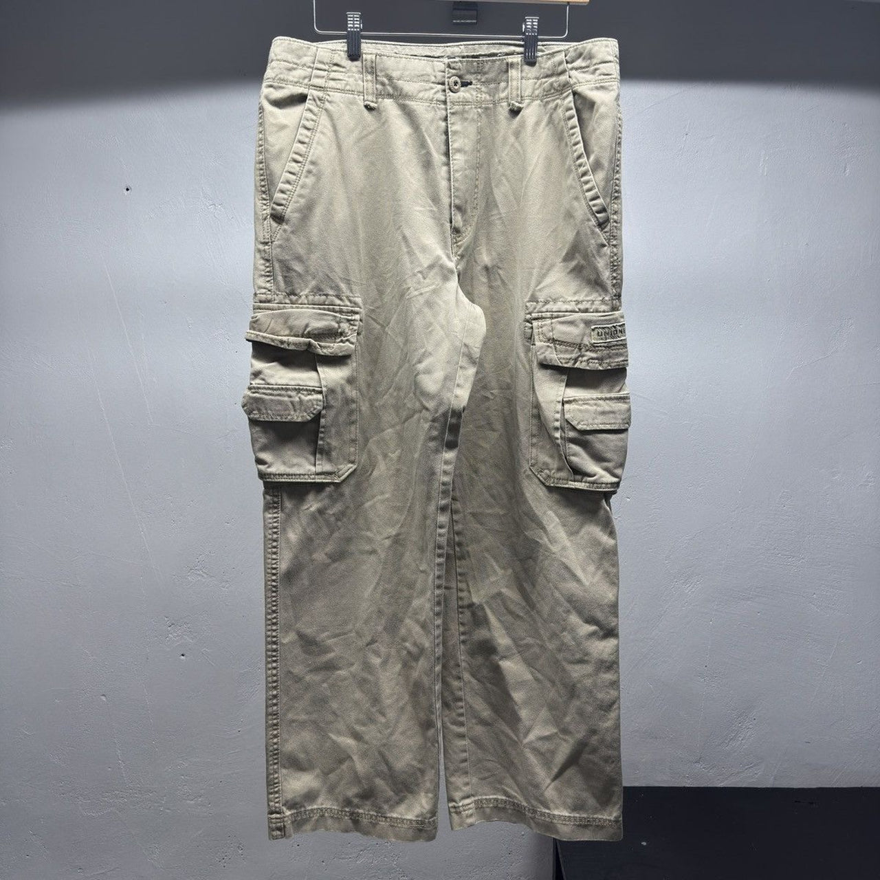 2000s Y2K Union Bay Faded Beige Cargo Pants