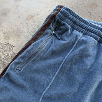 NEEDLES 2023 BLUE EMBROIDERED VELOUR TRACK PANTS