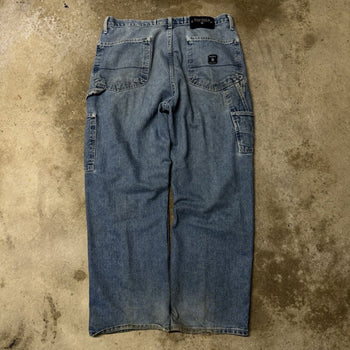 2000s THRASHED NAUTICA FADED BAGGY DENIM SKATER CARPENTER JEANS