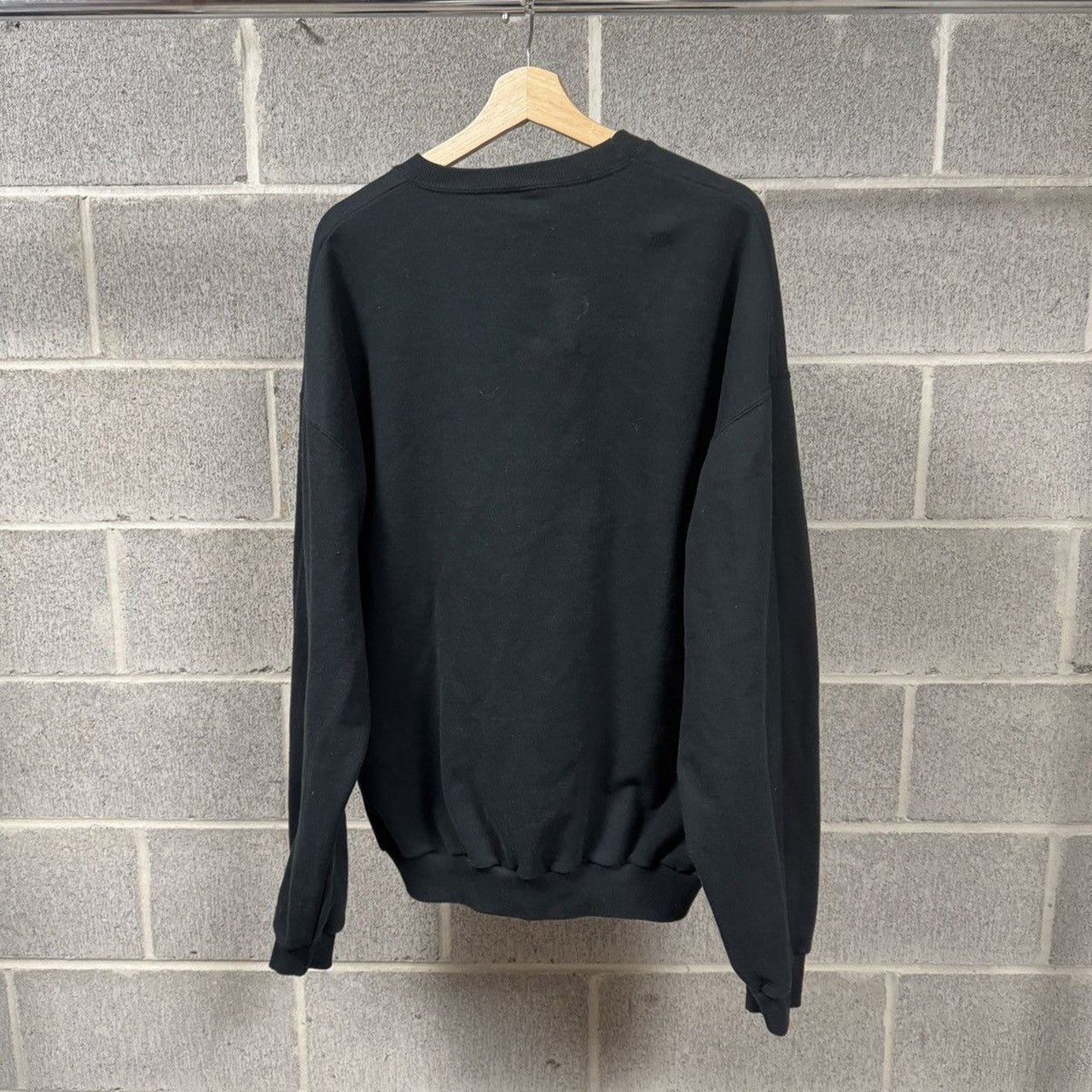 1990s Black Blank Crewneck Sweatshirt