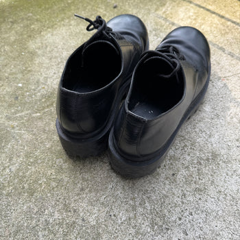 Balenciaga Sergent Derby Black Calf Leather