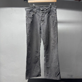 2000s Low Rise Thrashed Faded Distressed Corduroy Pants