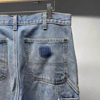 2000s Carhartt Thrashed Faded Denim Double Knee Pants