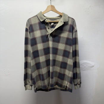 1990s Faded Brushed Plaid Shirt