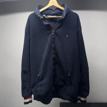1990s Polo Ralph Lauren Polartec Hooded Zip Up Fleece Jacket