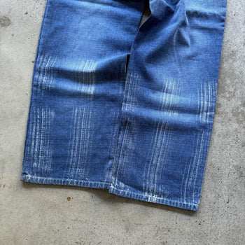 2000S Y2K KOMANI BAGGY FLARE DENIM GRAFFITI SKATER JEANS