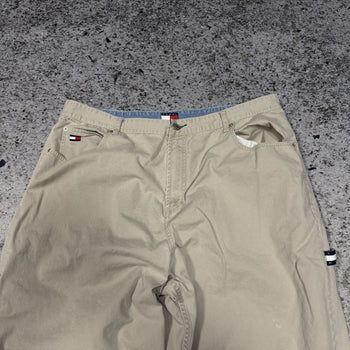 Pantalones cargo holgados de carpintero con pernera ancha de Tommy Hilfiger de la década de 2000