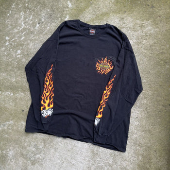 2000S HARLEY DAVIDSON DICE FLAMES LONGSLEEVE TEE