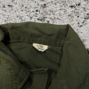 1960s Vietnam OG 107 Sateen Army Fatigue Shirt