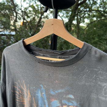 1990s Thrashed Faded Single Stitch Biker Tee