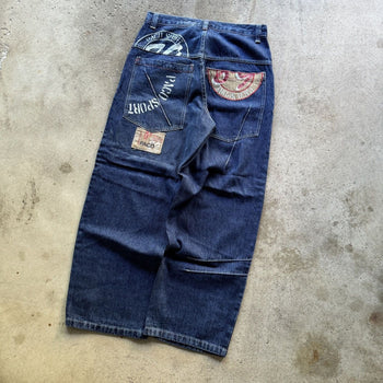 1990s/2000s Y2K PACO JEANS BAGGY PATCH DENIM SKATER JEANS