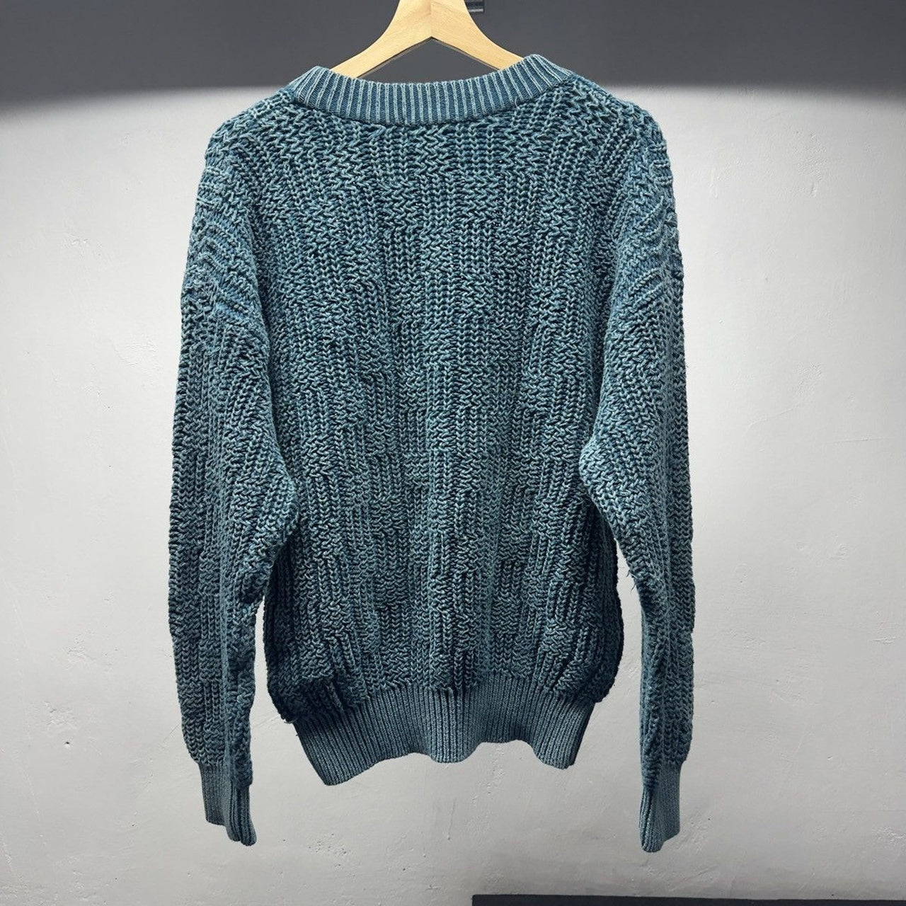 1990s Basketweave Loose Gauge Knit Sweater