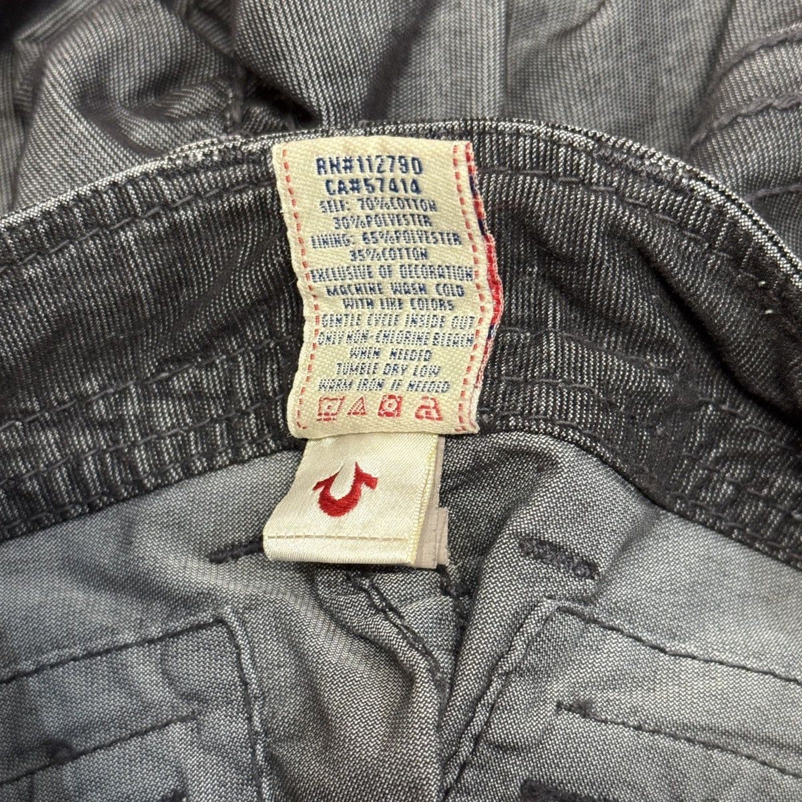 True Religion Black Cargo Pants