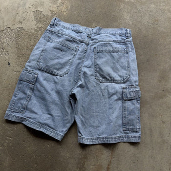 2000S FADED WRANGLER DENIM CARGO SKATER SHORTS JORTS