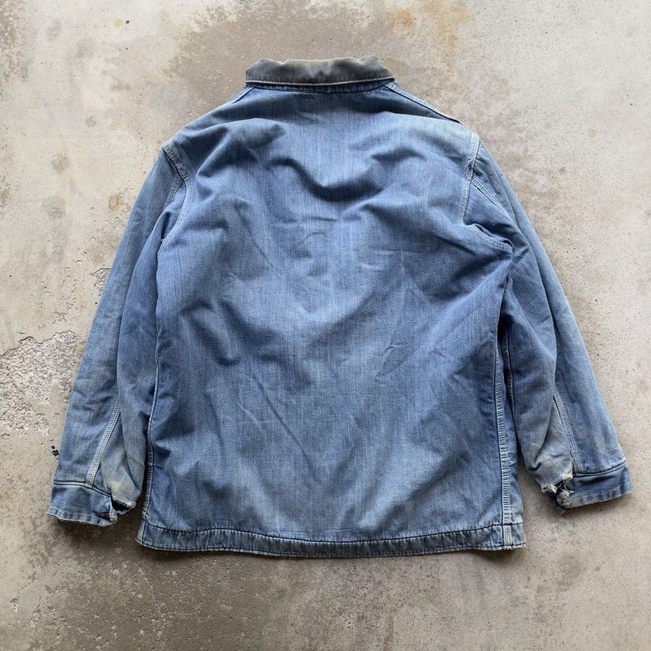 1970s THRASHED SEARS WORK ‘N LEISURE THRASHED DENIM CHORE COAT