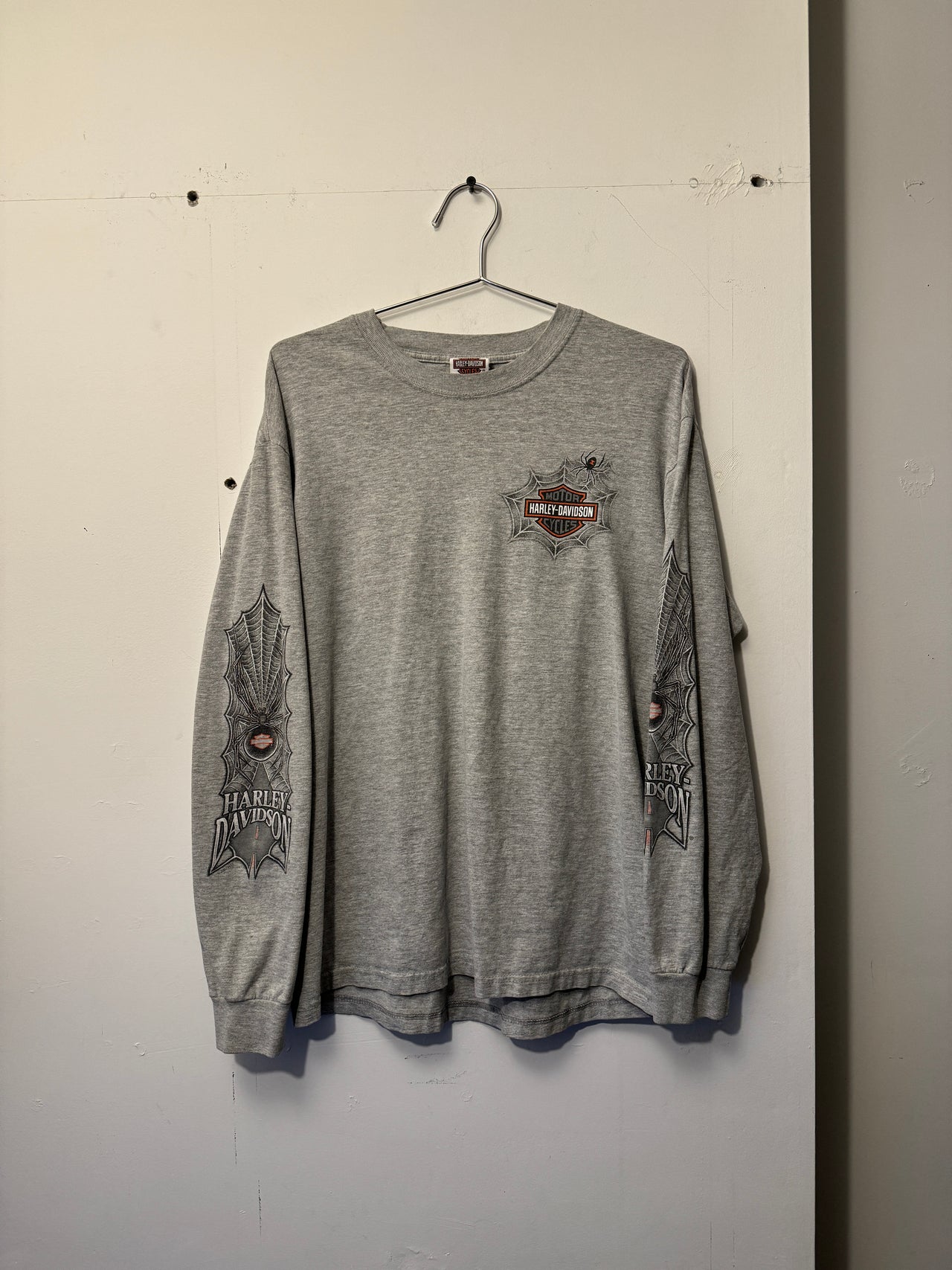 2000S HARLEY DAVIDSON FADED SPIDER LONGSLEEVE