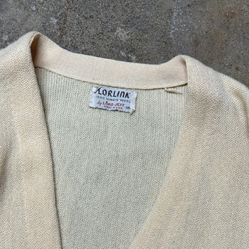 1960s 1970s VIRGIN WOOL LORD JEFF MADE IN USA CARDIGAN SWEATER