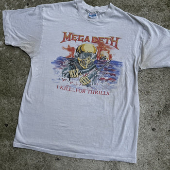 1980s MEGADETH I KILL FOR THRILLS TEE