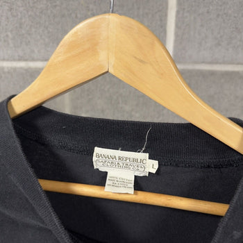1990s Banana Republic Heavyweight Blank Pocket Longsleeve Shirt