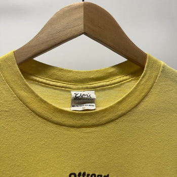 Vintage 1980s Faded Pale Yellow Short Track Racing Tee