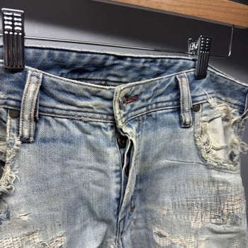 Diesel Thrashed Faded Distressed Repaired Jeans