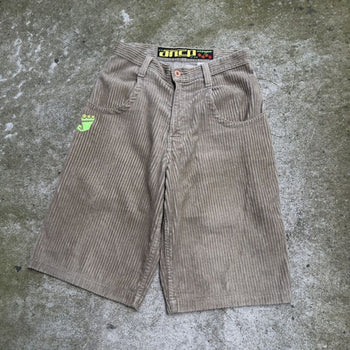 1990s JNCO 2031 STINGER CORDUROY SHORTS TAN