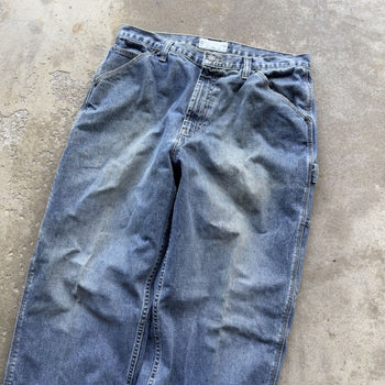 2000s AE SUPPLY FADED MUD WASH DENIM CARPENTER SKATER JEANS