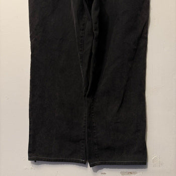 STUSSY WASHED CANVAS BLACK 8 BALL BIG OL' JEANS