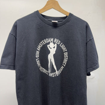 Vintage 2000s Red Light District Strip Club Sex Tee