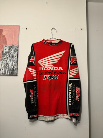 1990s FADED HONDA FOX RACING THE RED RIDERS LONGSLEEVE TEE