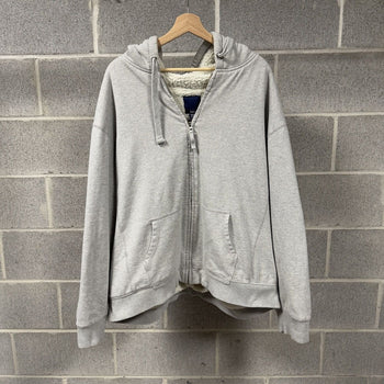 2000s Faded Sherpa Fleece Lined Zip Up Hoodie