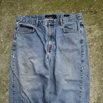 2000s CALVIN KLEIN BAGGY LIGHT WASH FADED SKATER JEANS