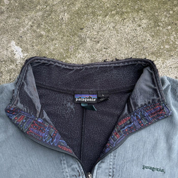 1990s PATAGONIA THRASHED FADED DISTRESSED QUARTER ZIP