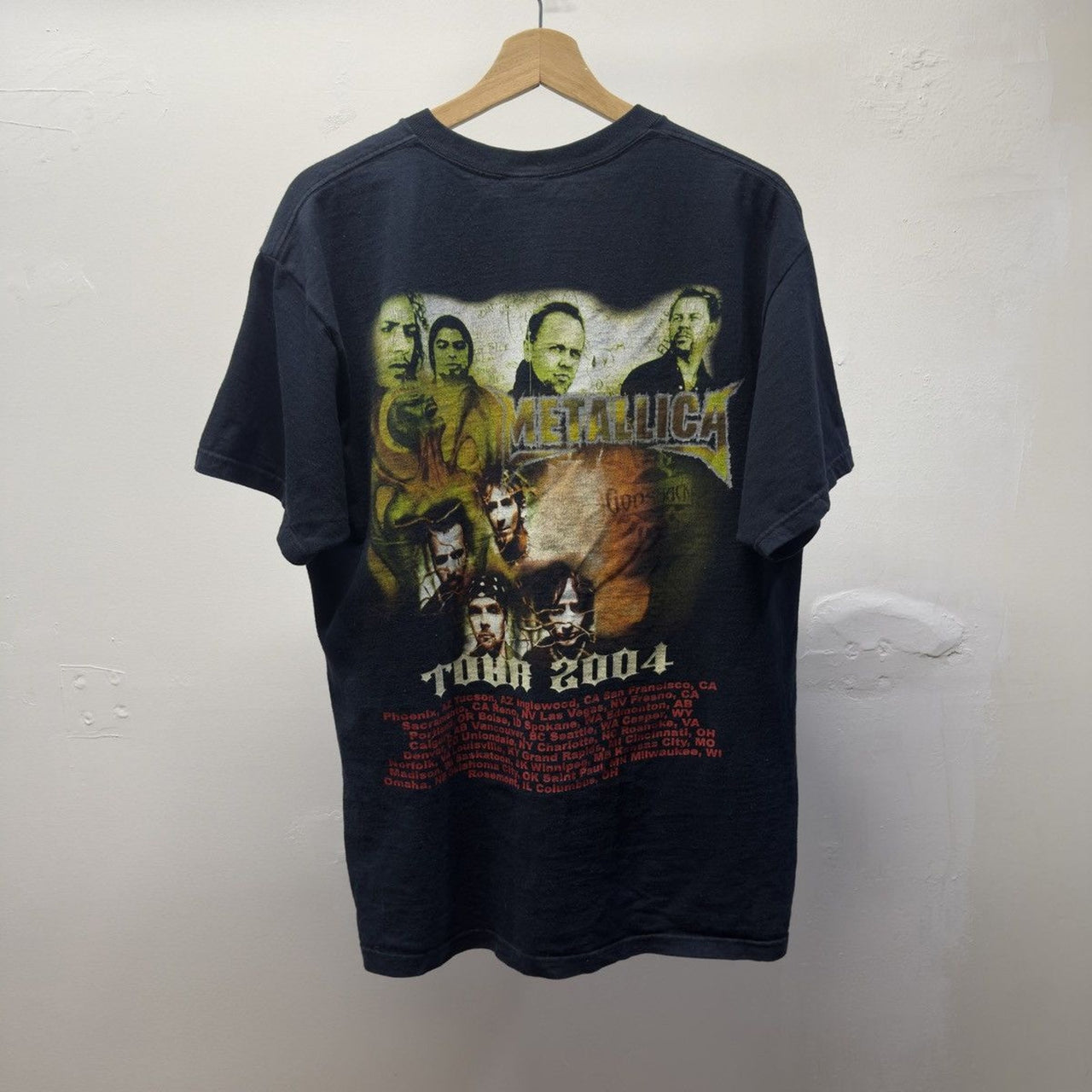 2004 Metallica Madly In Anger With The World Tour Band Tee Pushead