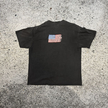 1990s Thrashed Faded American Flag Tee