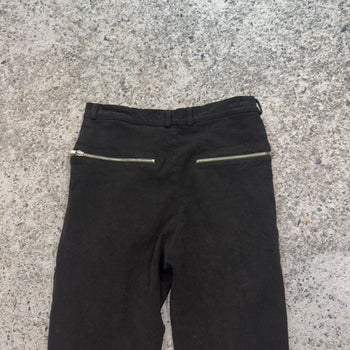 Pantalones de bondage con cremallera de rayón y viscosa Moleskine de Ambivalence Online