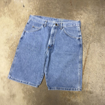 2000s WRANGLER BAGGY LIGHT WASH DENIM WORK JEAN SHORTS JORTS