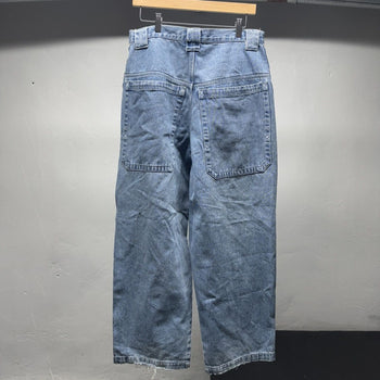 1990s Y2K Baggy Wide Leg Striped Denim Jeans