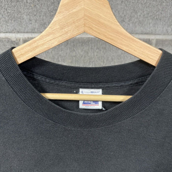 1990s Faded Blank Black Longsleeve Tee
