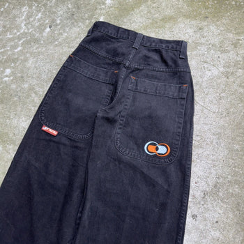 1990s JNCO 1067 DOUBLE BARREL GIRLY STUFF BLACK DENIM JEANS